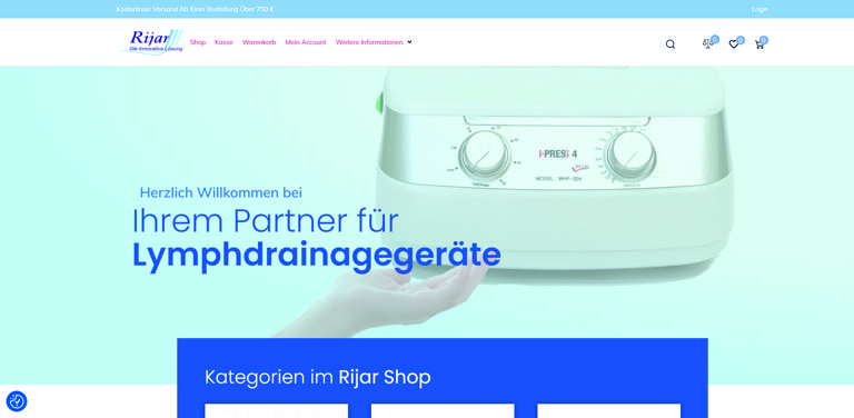 Read more about the article Rijarshop  – Partner für Lymphdrainagegeräte